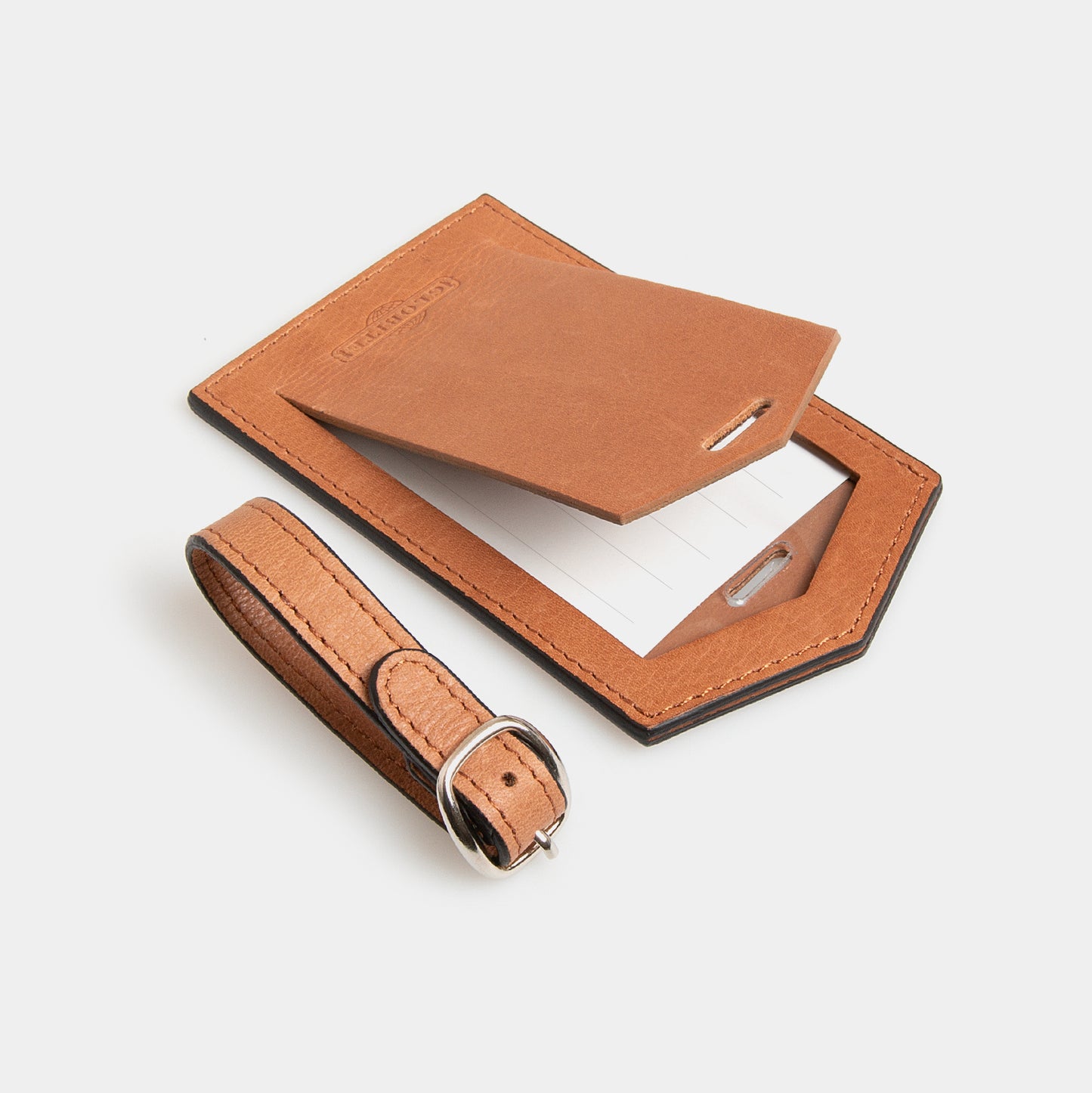 Leather Luggage Tag - Flinders Tan - globite