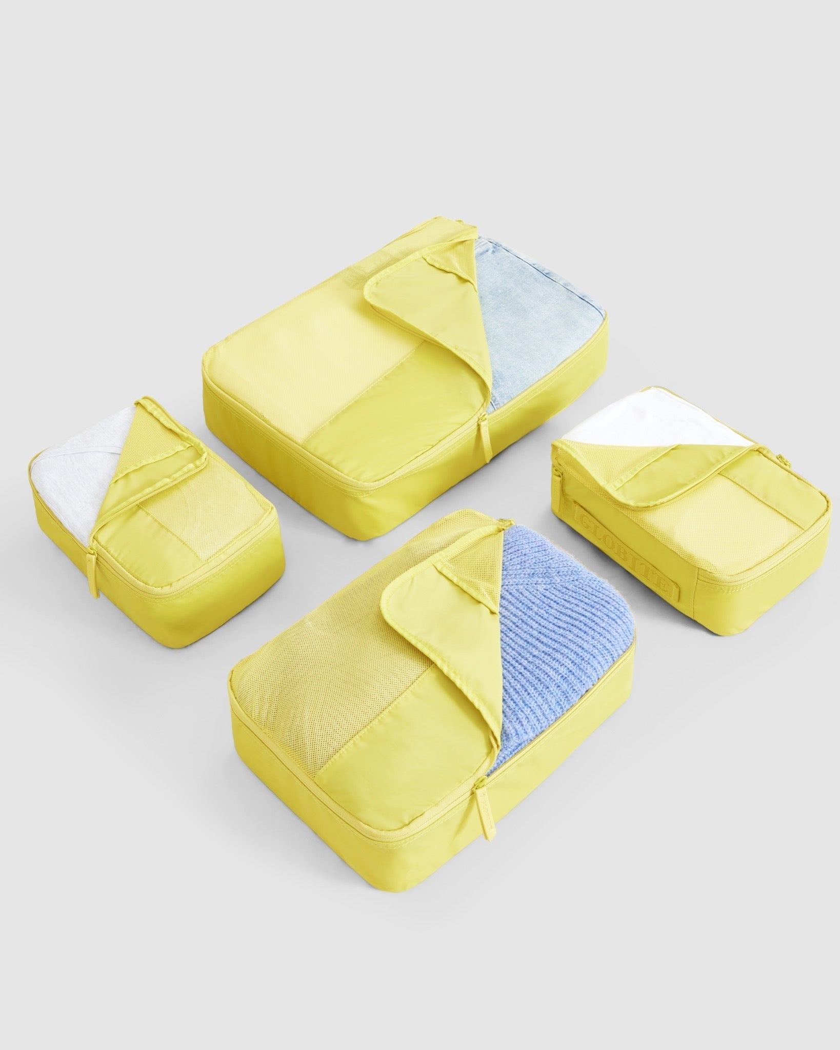 4 Pc Packing Cube Set - Endive Yellow - Globite