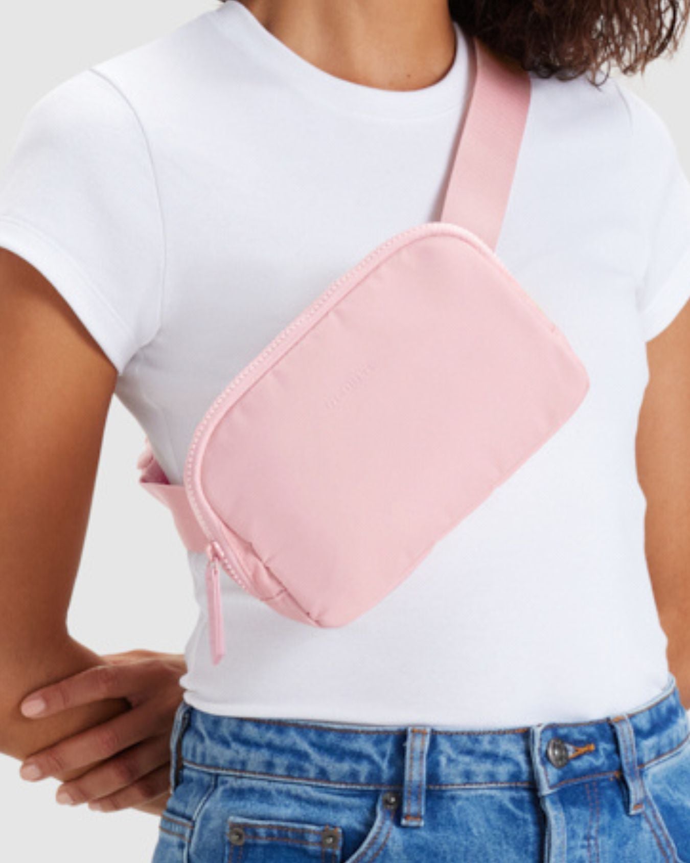 Waistband Bag in Peony Pink