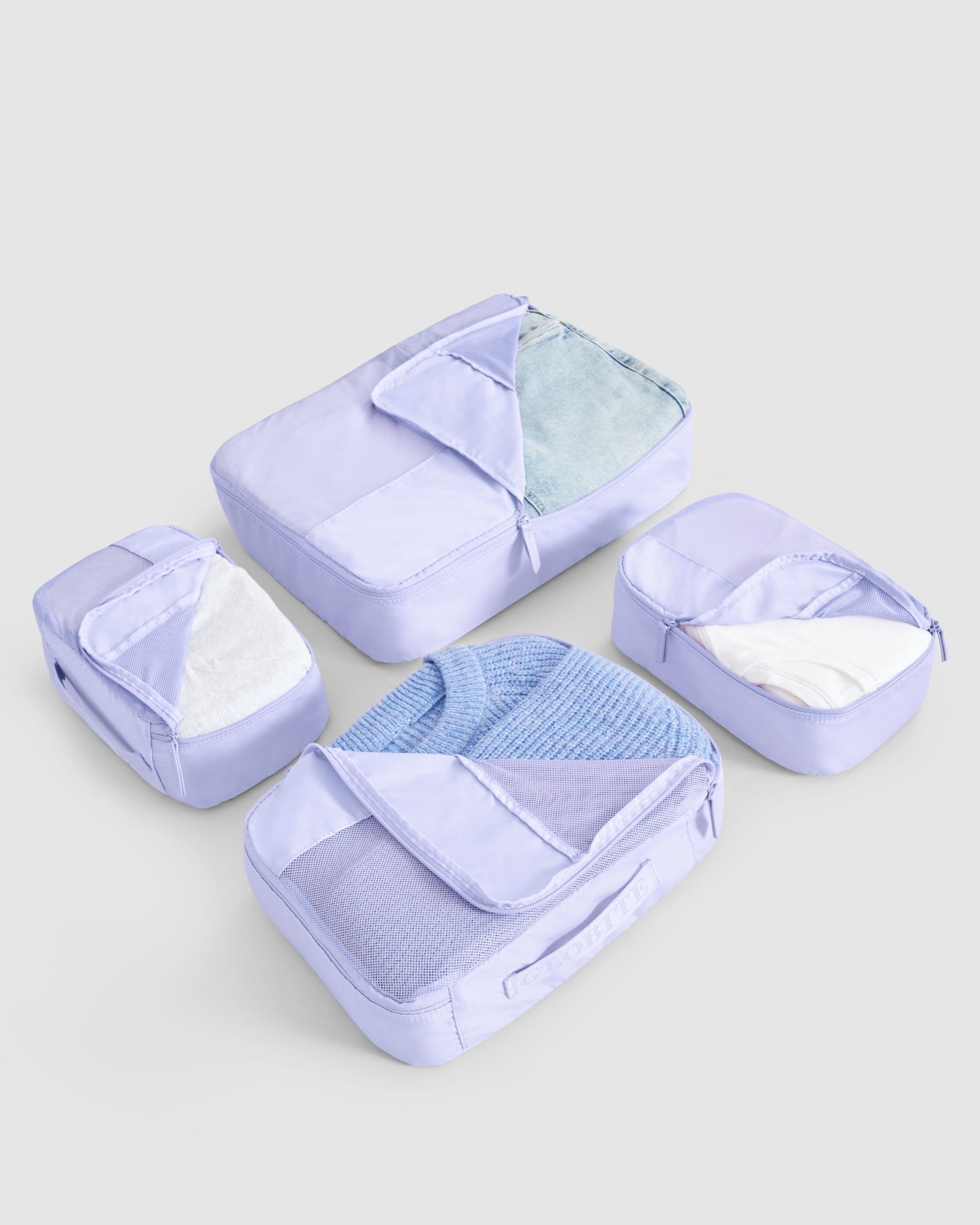 4 Piece Packing Cube in Lavender