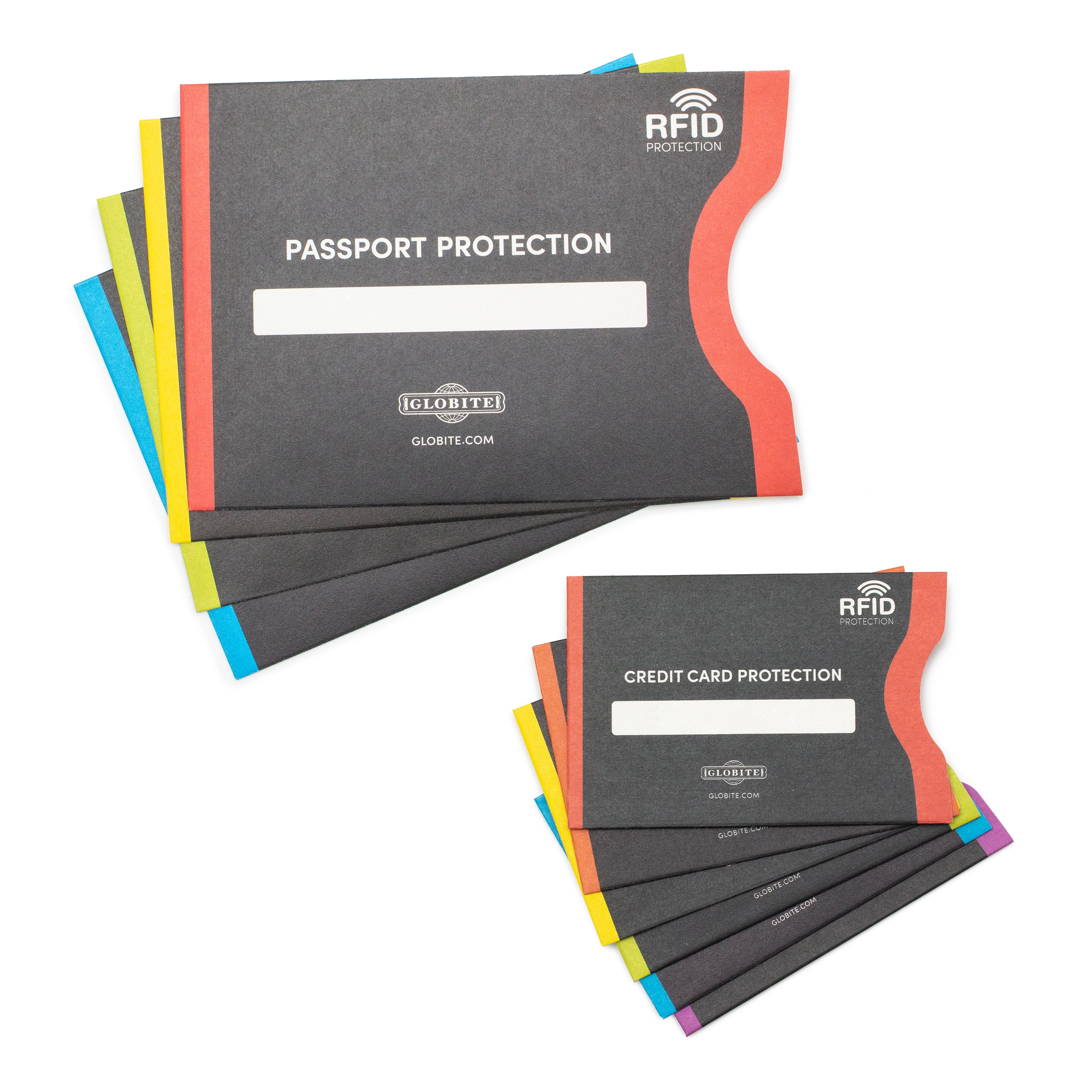 RFID Blocking CC/Passport Protectors 10pk