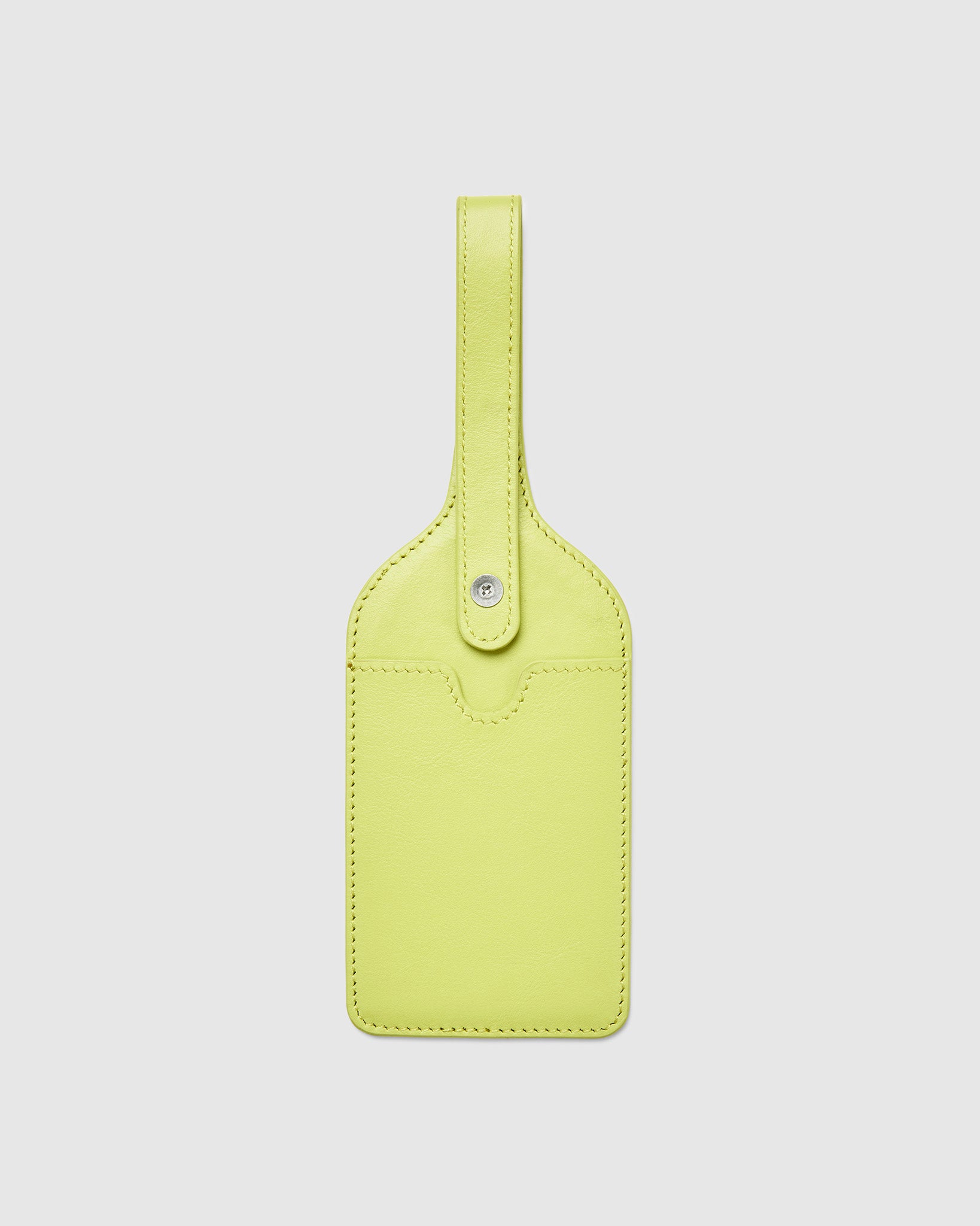 Leather Luggage Tag in Anise