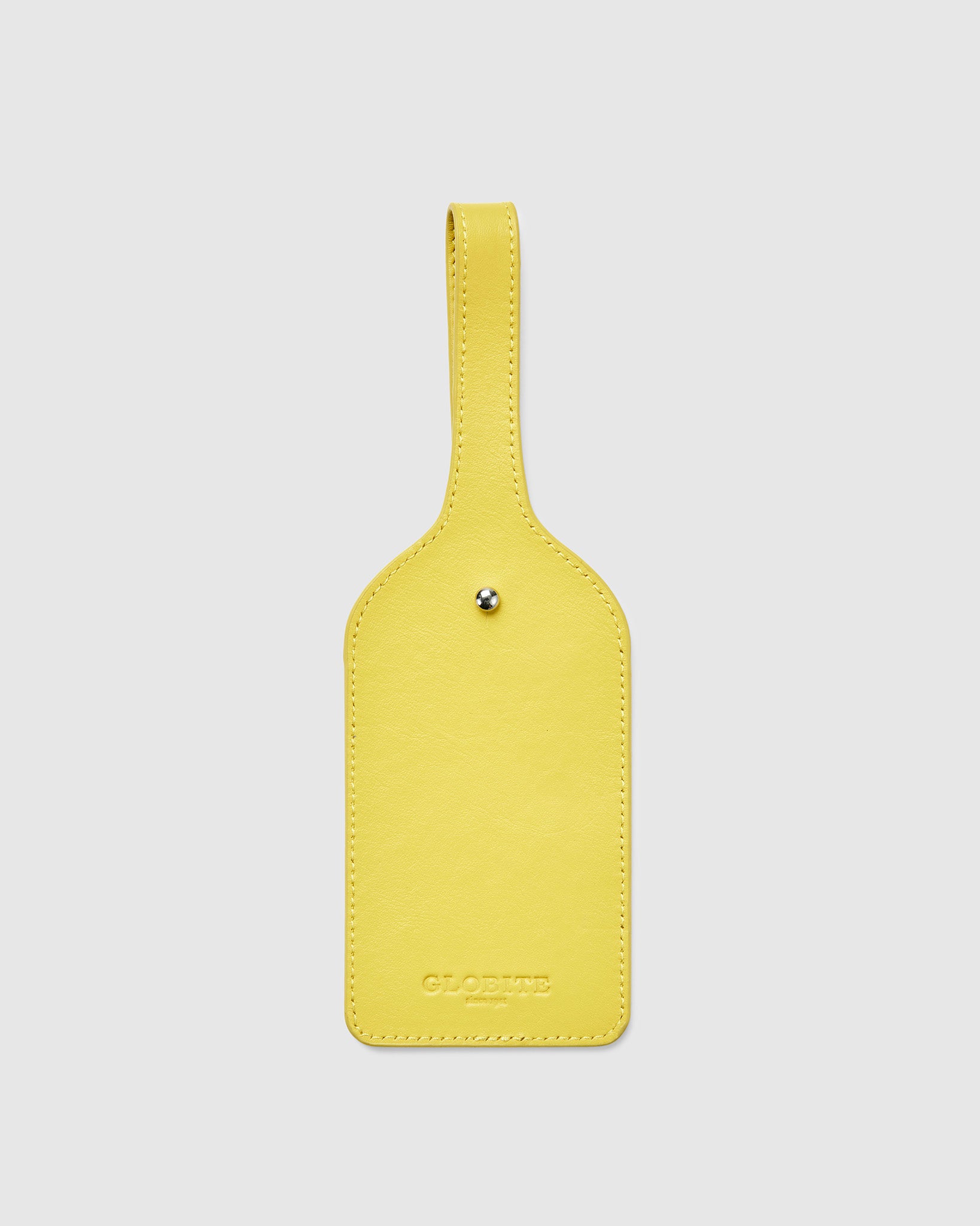 Leather Luggage Tag in Canary