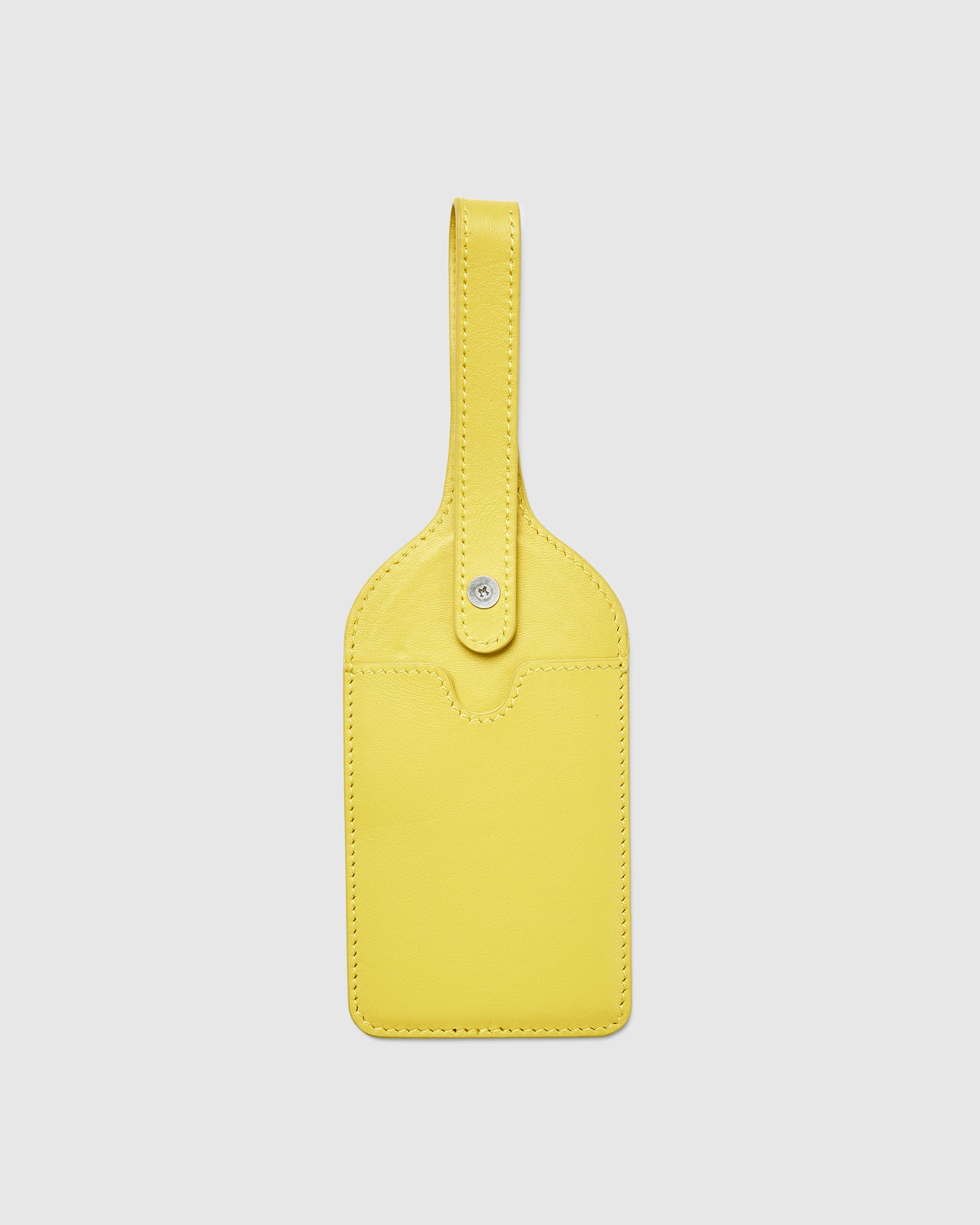 Leather Luggage Tag in Canary