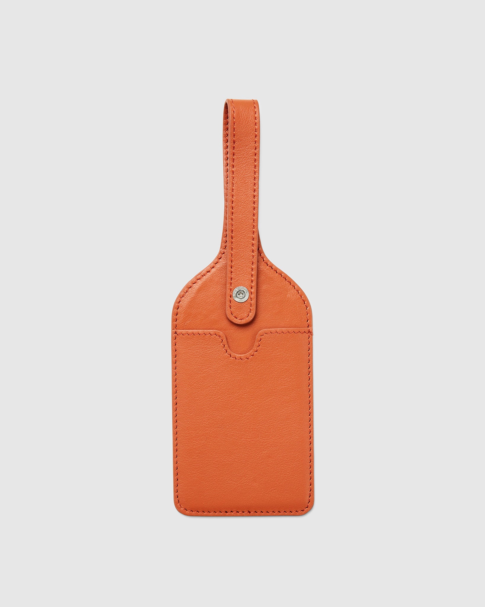 Leather Luggage Tag in Squash