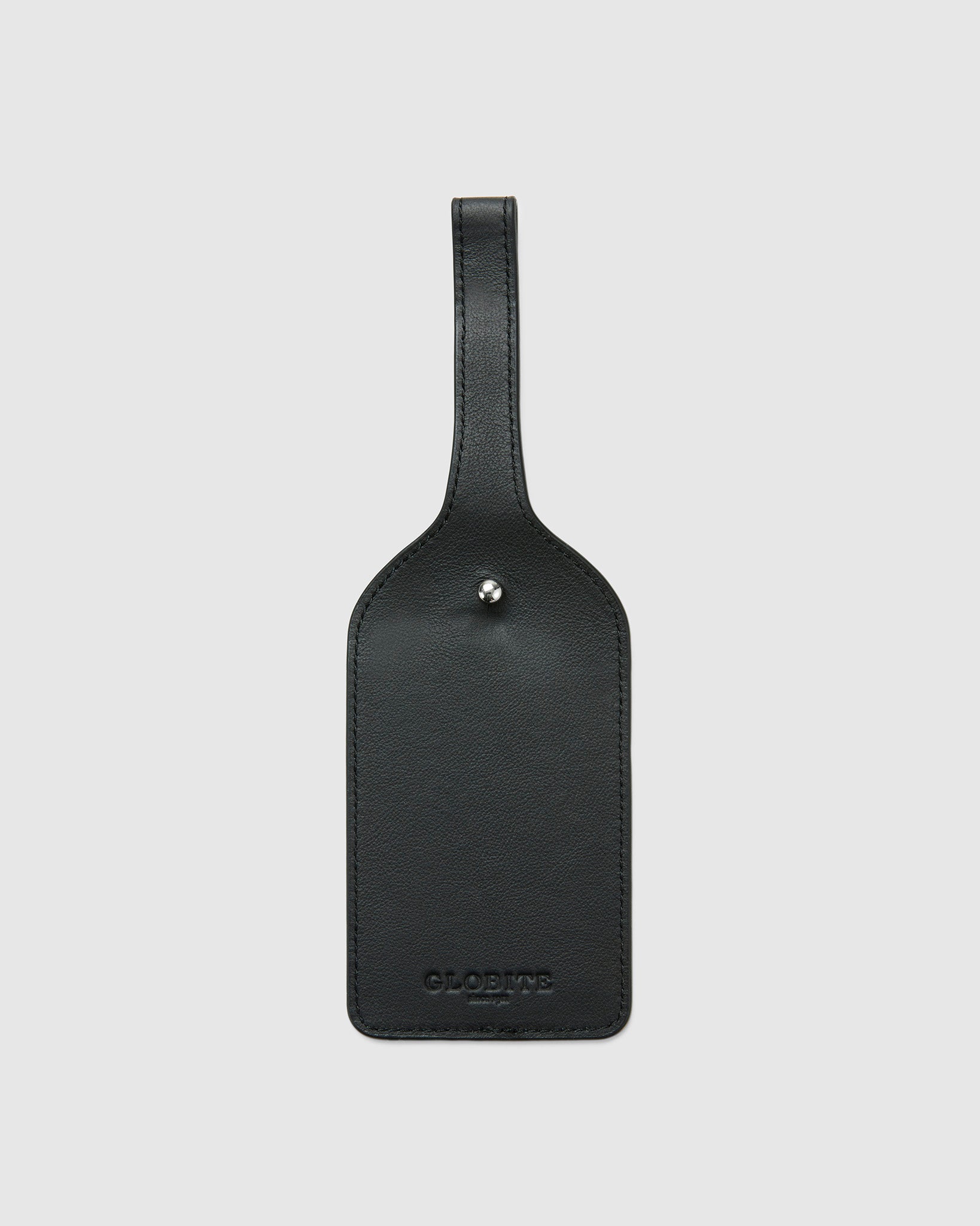 Leather Luggage Tag in Black