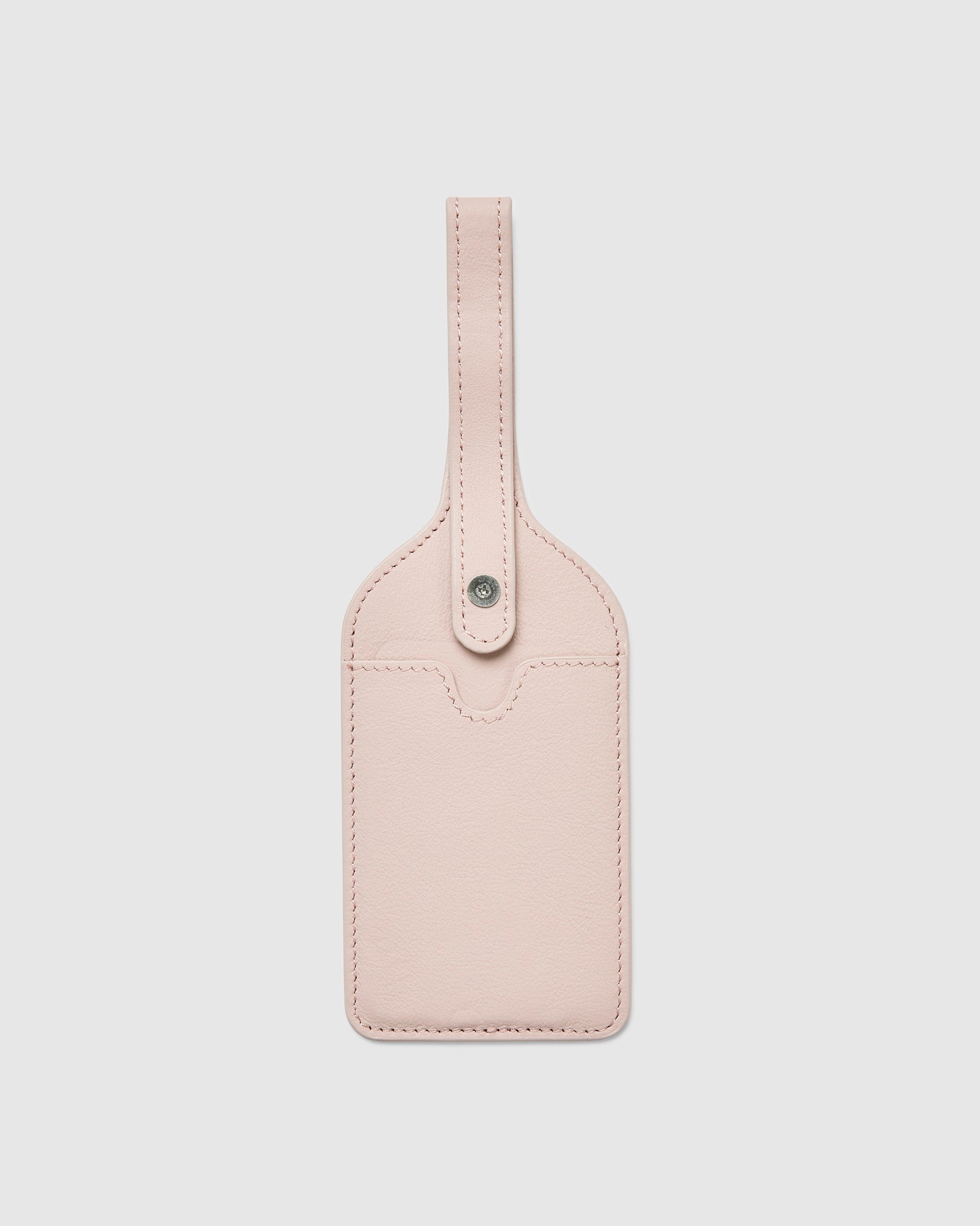 Leather Luggage Tag in Chic Rose