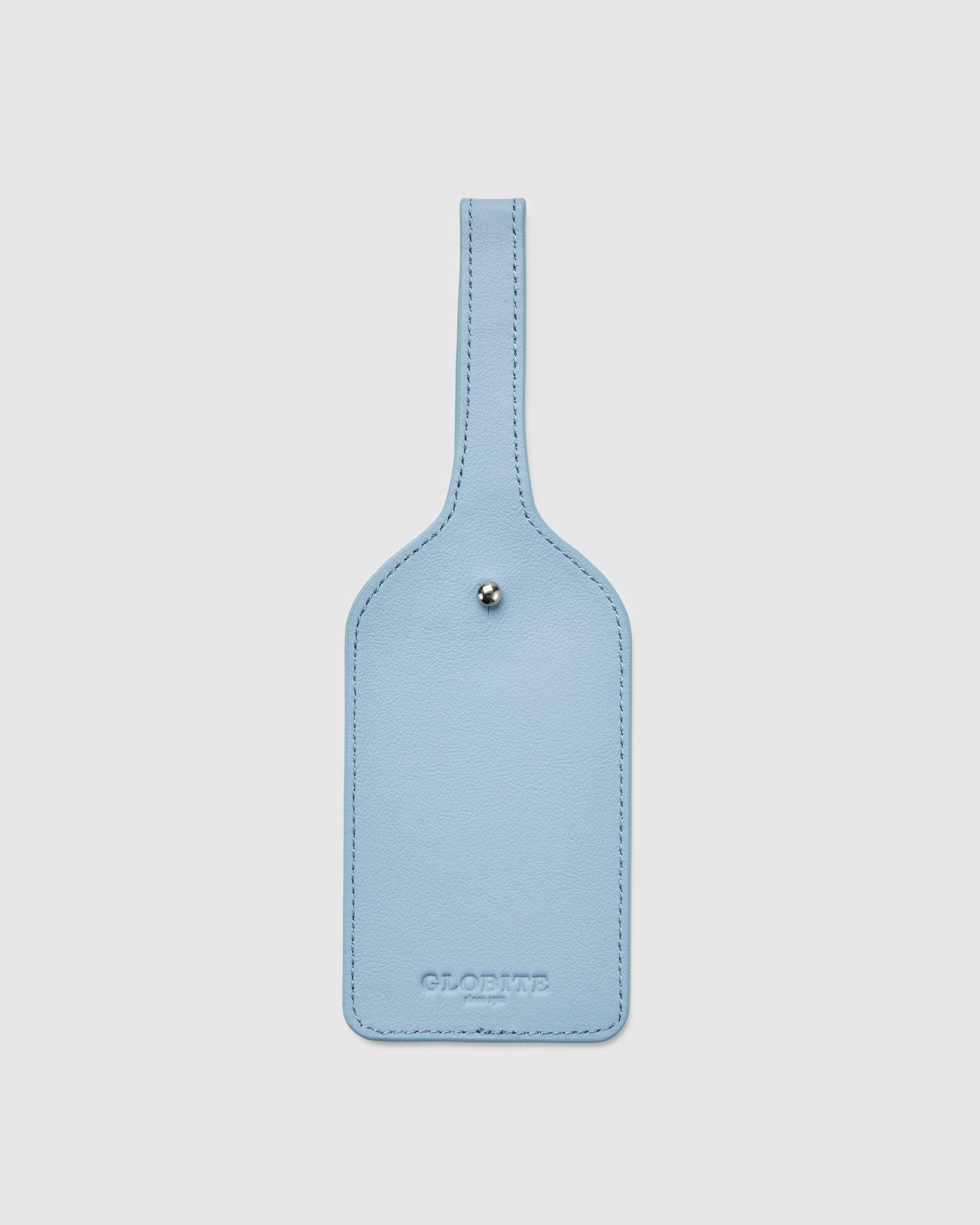 Leather Luggage Tag in Sky