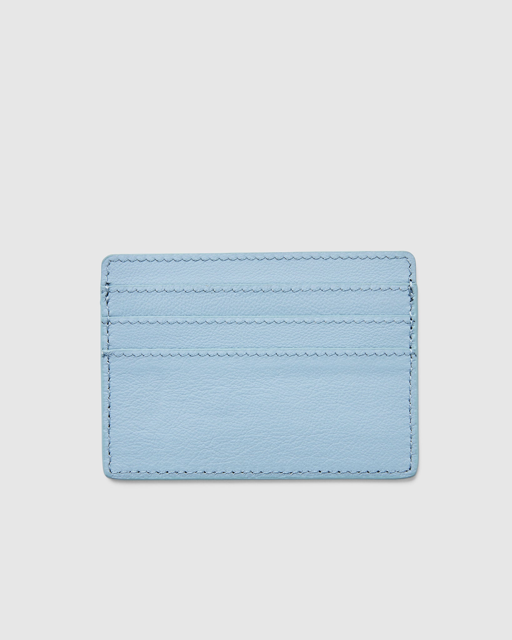 Leather Card Holder in Sky