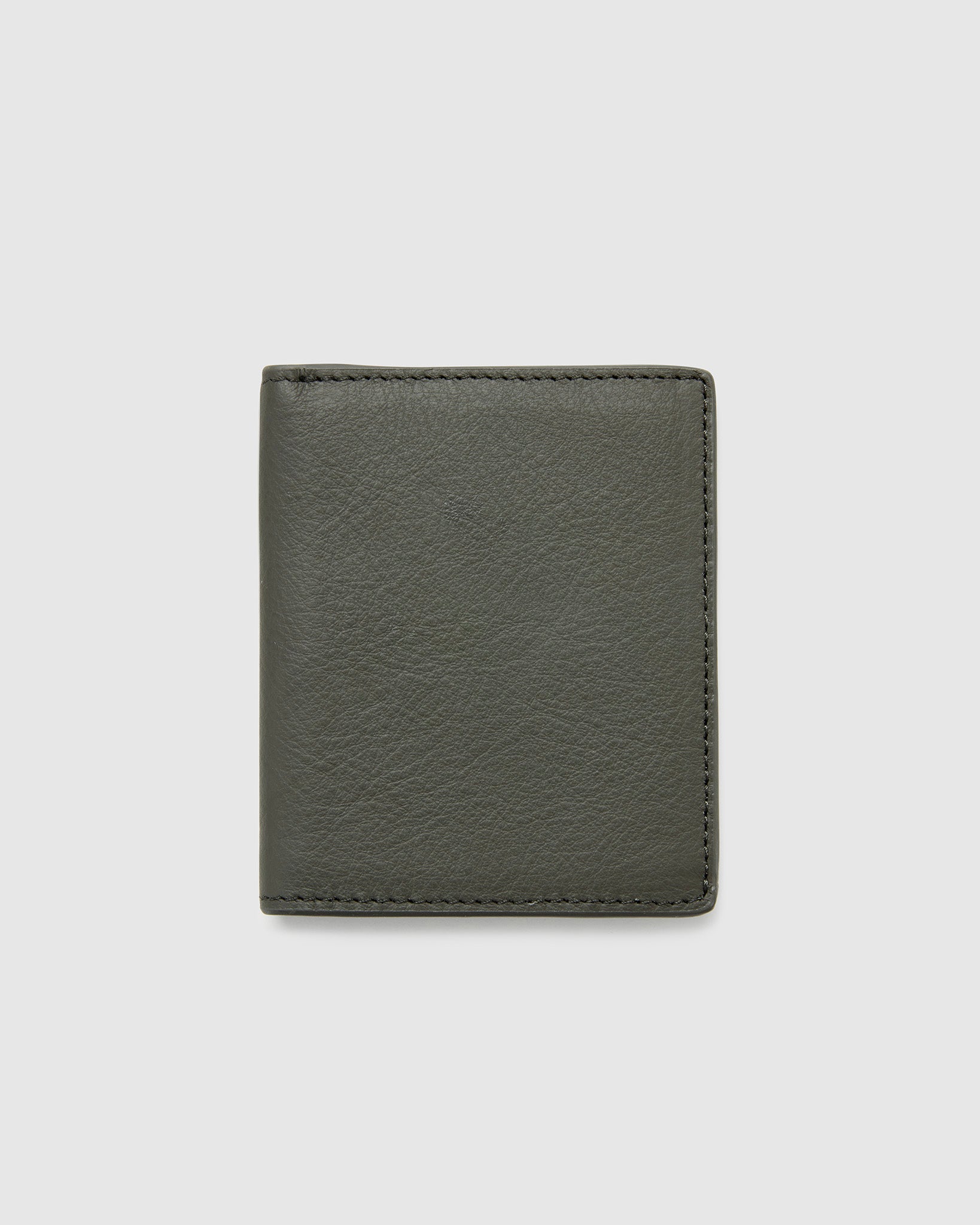 Leather Slim Bifold Wallet in Orage Grey