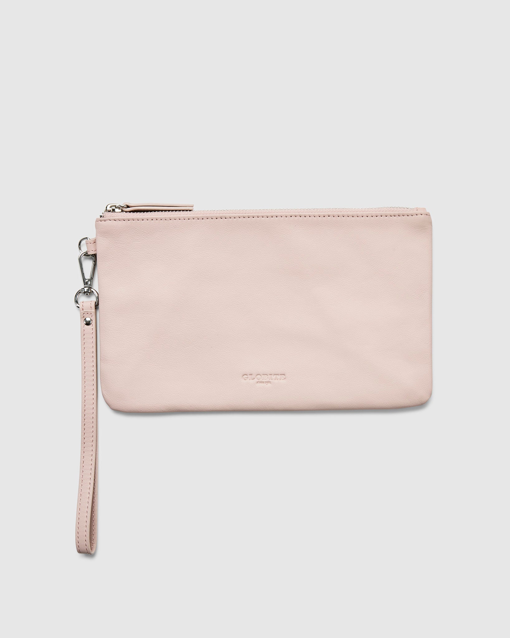 Leather Clutch in Chic Rose