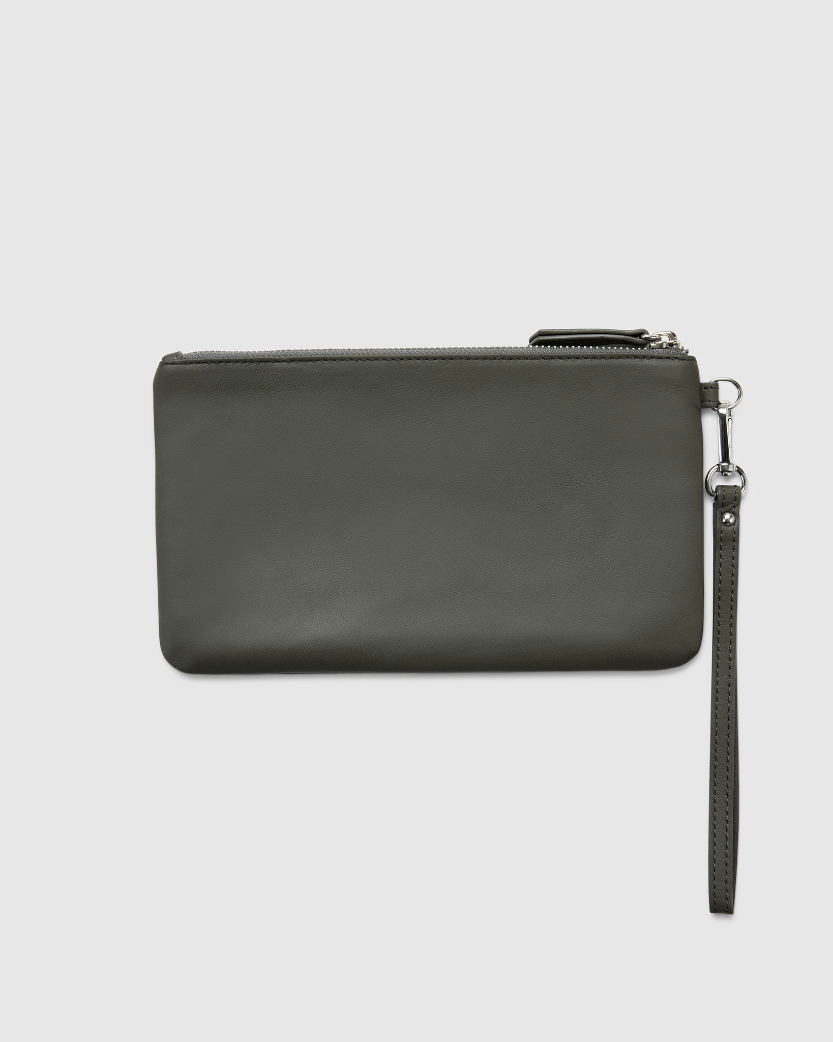 Leather Clutch in Orage