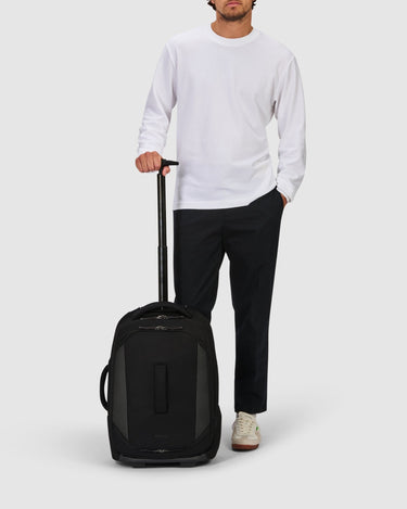 Darley Wheeled Duffle Backpack - Jet Black - Globite