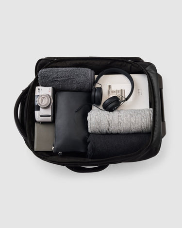 Darley Wheeled Duffle Backpack - Jet Black - Globite
