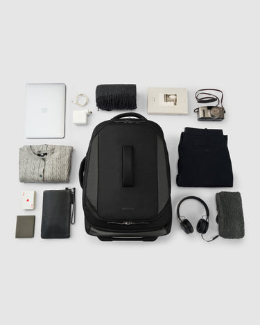Darley Wheeled Duffle Backpack - Jet Black - Globite