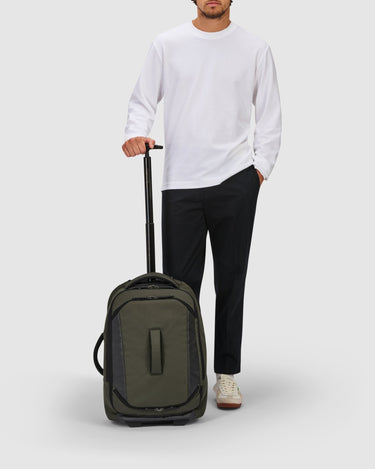 Darley Wheeled Duffle Backpack - Olive Green - Globite