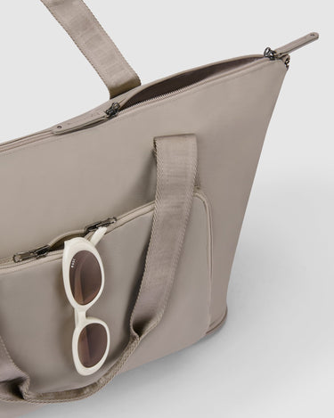 Ellis Foldable Duffle Bag - Oyster Beige - Globite