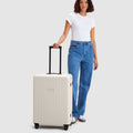 Expandable Medium Check In Suitcase - Oyster Beige - Globite