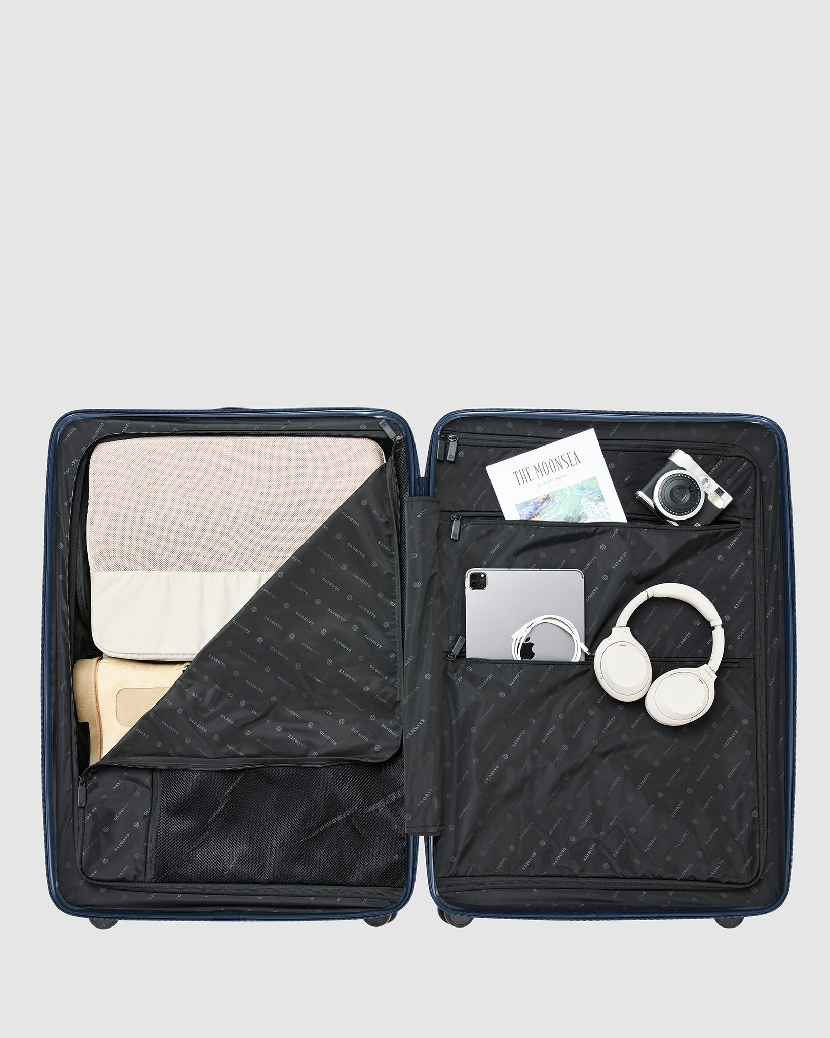 Large Check In Suitcase - Moonlit Ocean - Globite