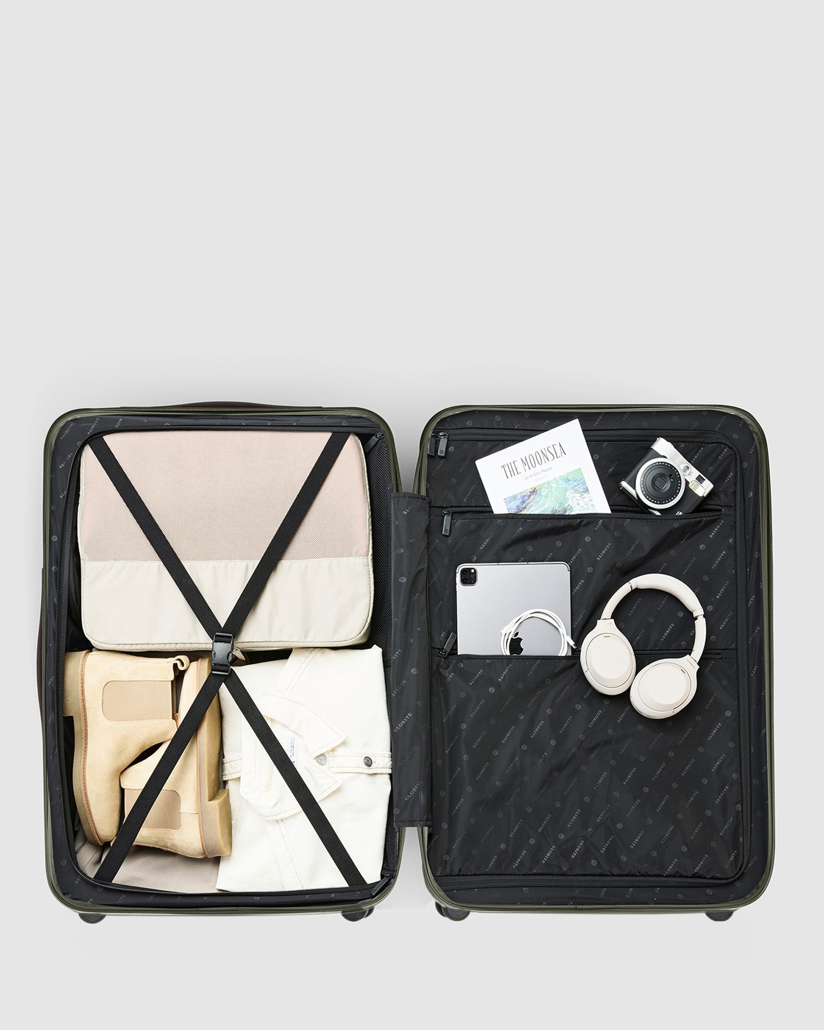 Large Check In Suitcase - Olivine - Globite