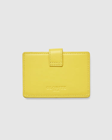 DailyObjects Chrome Yellow Vegan Leather Card Wallet - Compact Card Holder