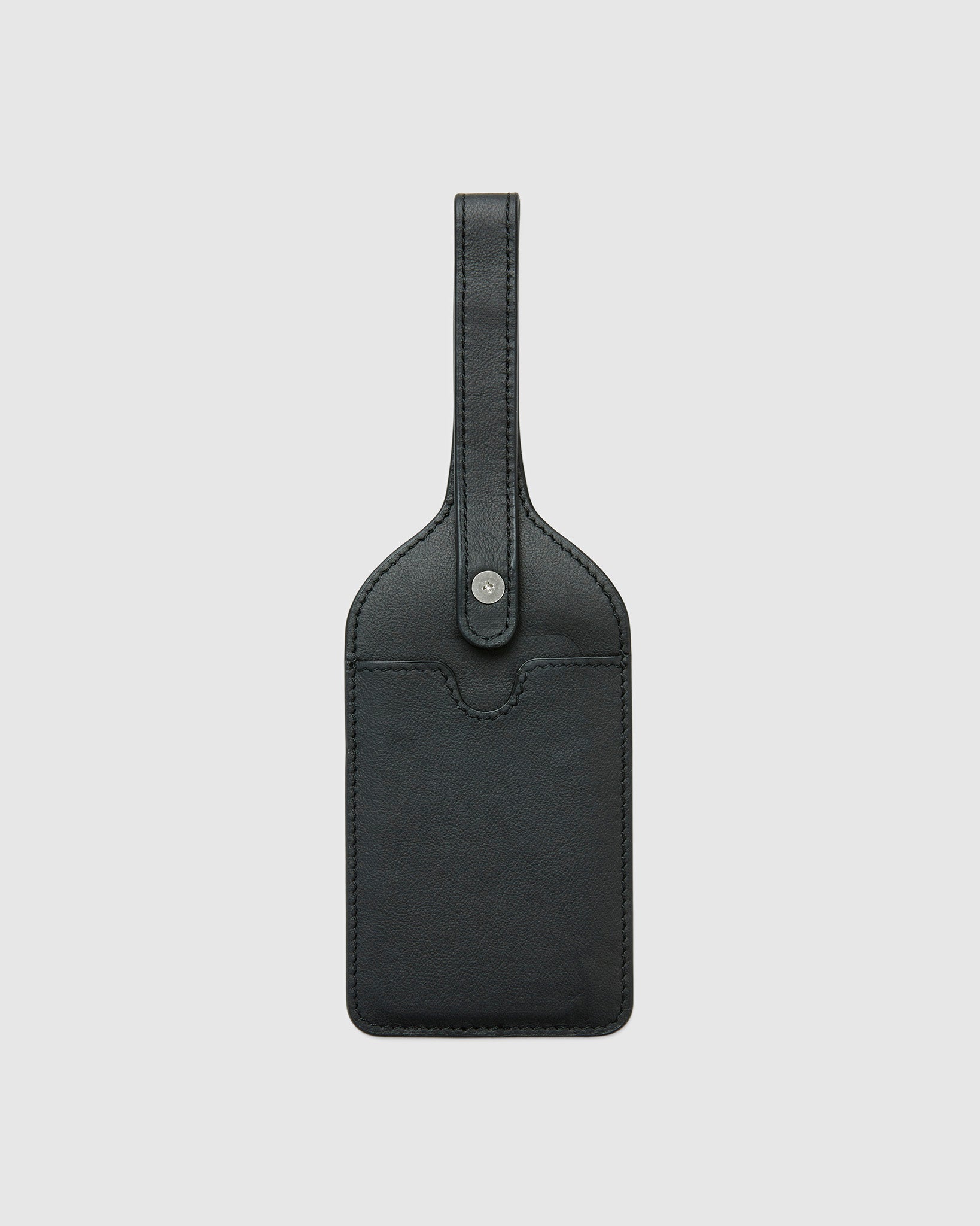 Leather Luggage Tag - Black - Globite