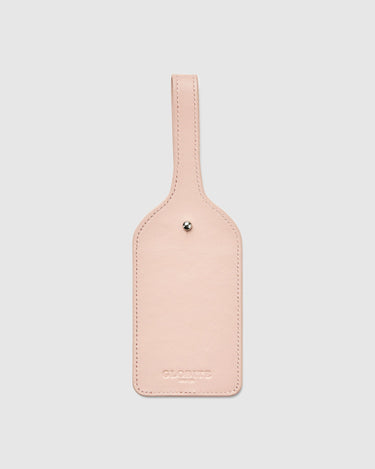 Brush Pink Leather Luggage Tag - Brush Pink 