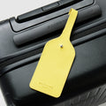 Leather Luggage Tag - Canary Yellow - Globite