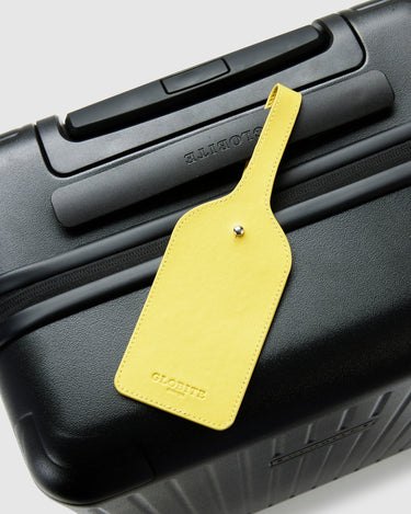 Leather Luggage Tag - Canary Yellow - Globite