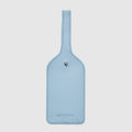 Leather Luggage Tag - Sky Blue - Globite