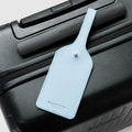 Leather Luggage Tag - Sky Blue - Globite