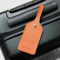 Leather Luggage Tag - Squash Orange - Globite