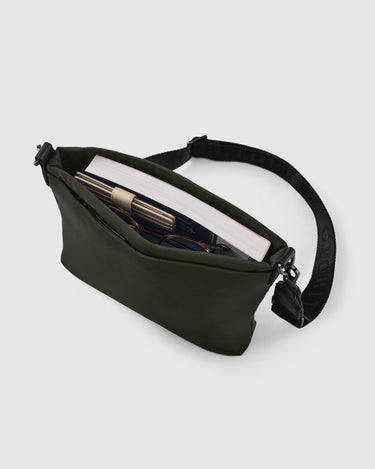 Miller Large Anti - Theft Crossbody Bag - Olive Green - Globite