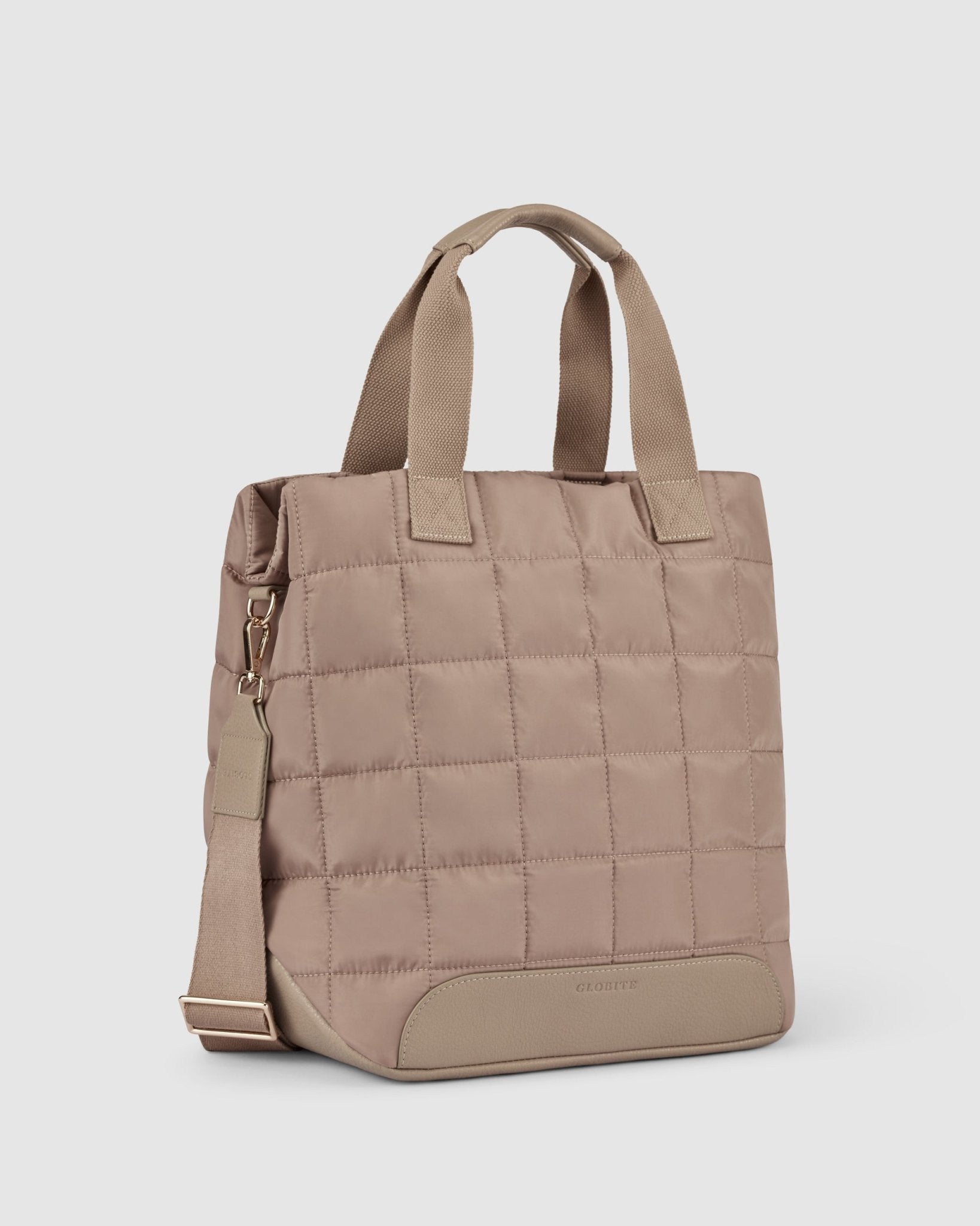 Quilted Tote Bag - Taupe - Globite