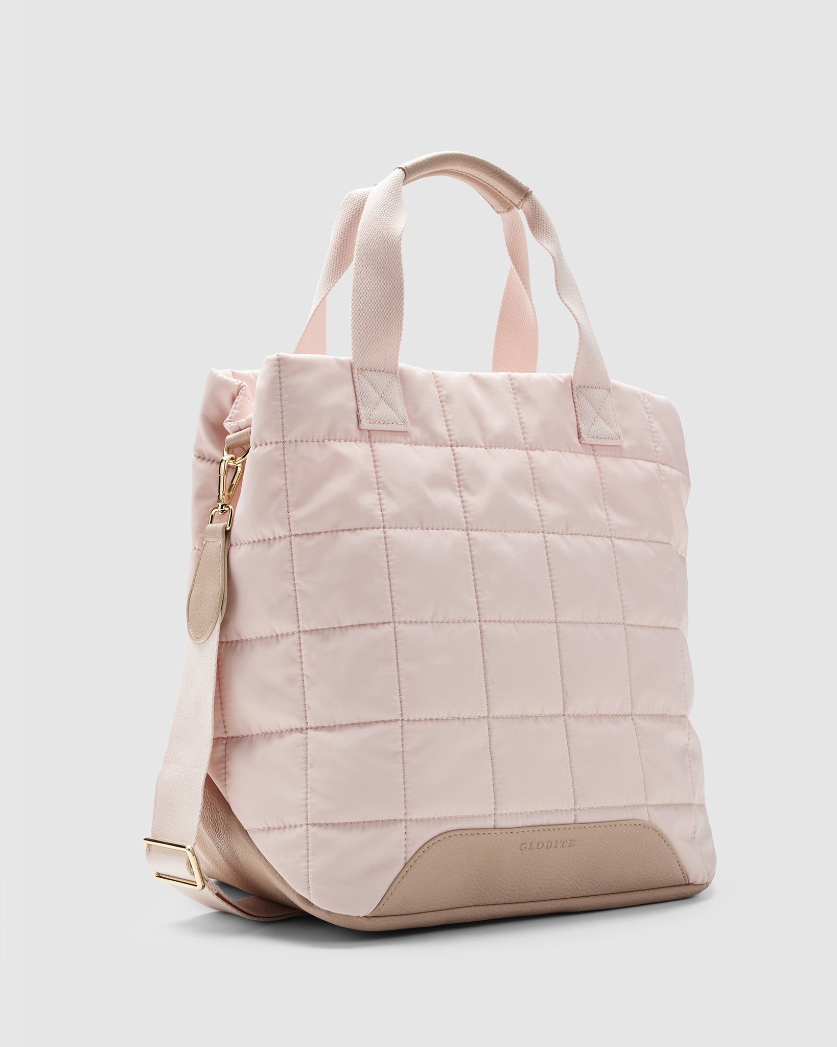 Quilted Tote Bag - Whisper Pink - Globite