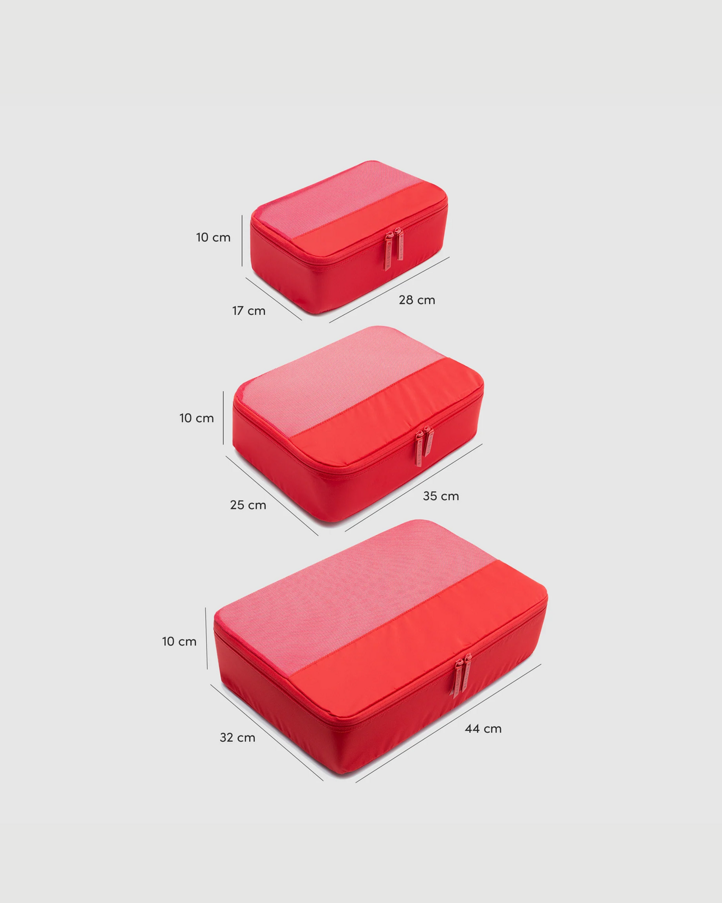 Lava Red 4 Piece Packing Cube