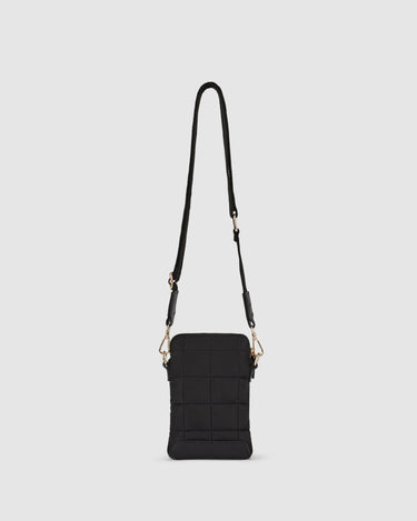 Stella Quilted Crossbody Phone Bag - Onyx Black - Globite