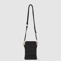 Stella Quilted Crossbody Phone Bag - Onyx Black - Globite