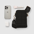 Stella Quilted Crossbody Phone Bag - Onyx Black - Globite