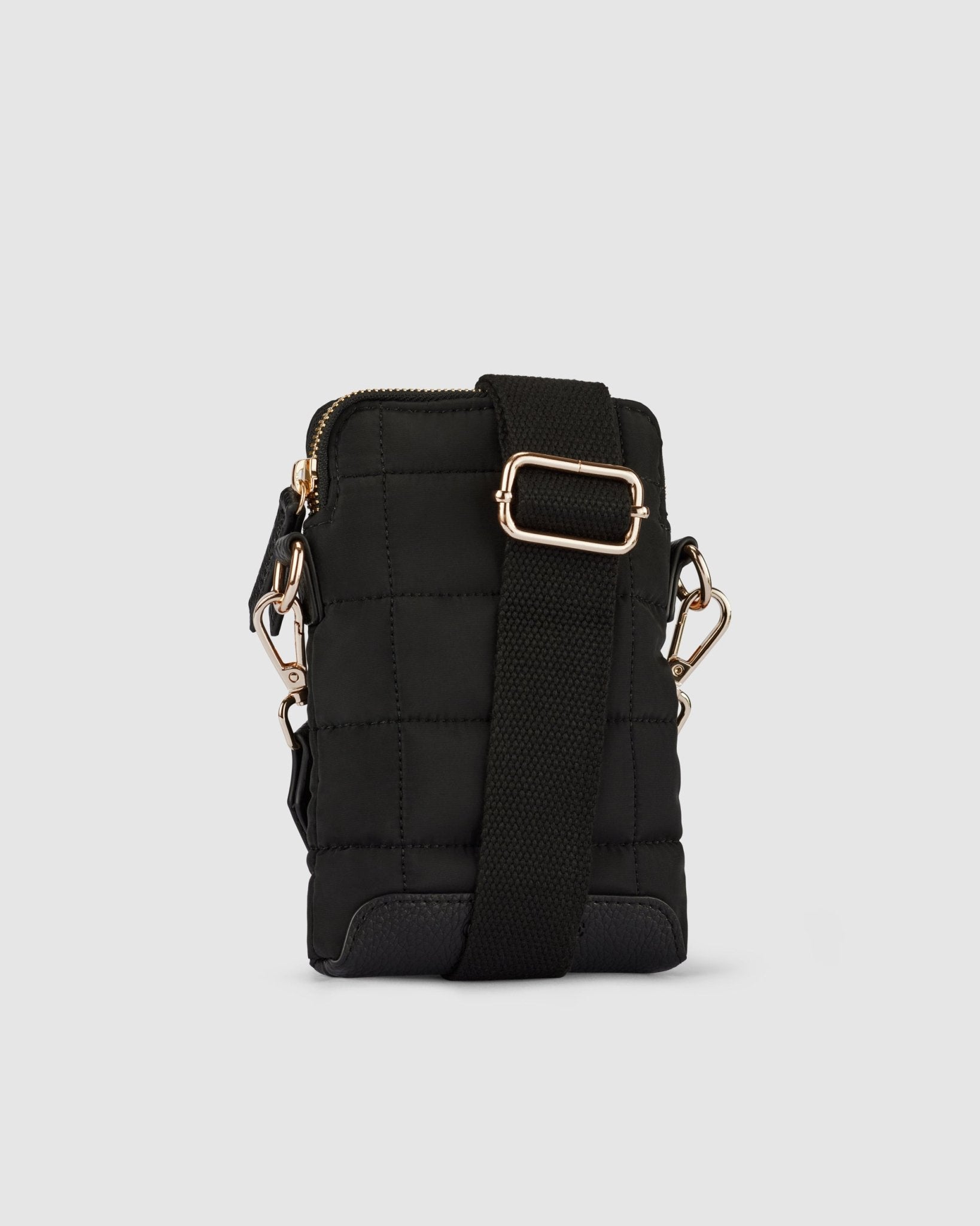 Stella Quilted Crossbody Phone Bag - Onyx Black - Globite