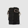 Stella Quilted Crossbody Phone Bag - Onyx Black - Globite