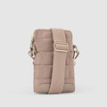 Stella Quilted Crossbody Phone Bag - Taupe - Globite
