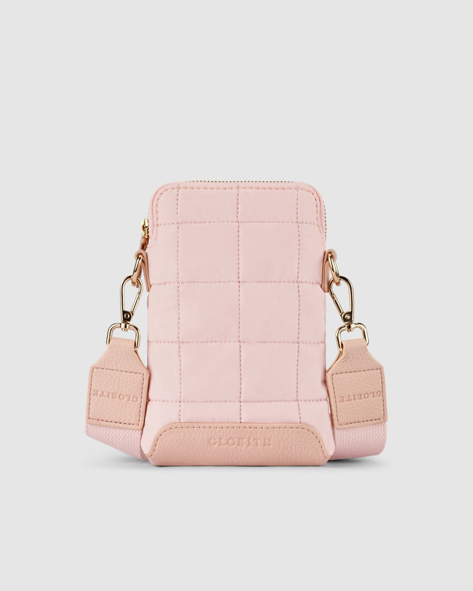 Stella Quilted Crossbody Phone Bag - Whisper Pink - Globite