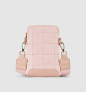 Stella Quilted Crossbody Phone Bag - Whisper Pink - Globite