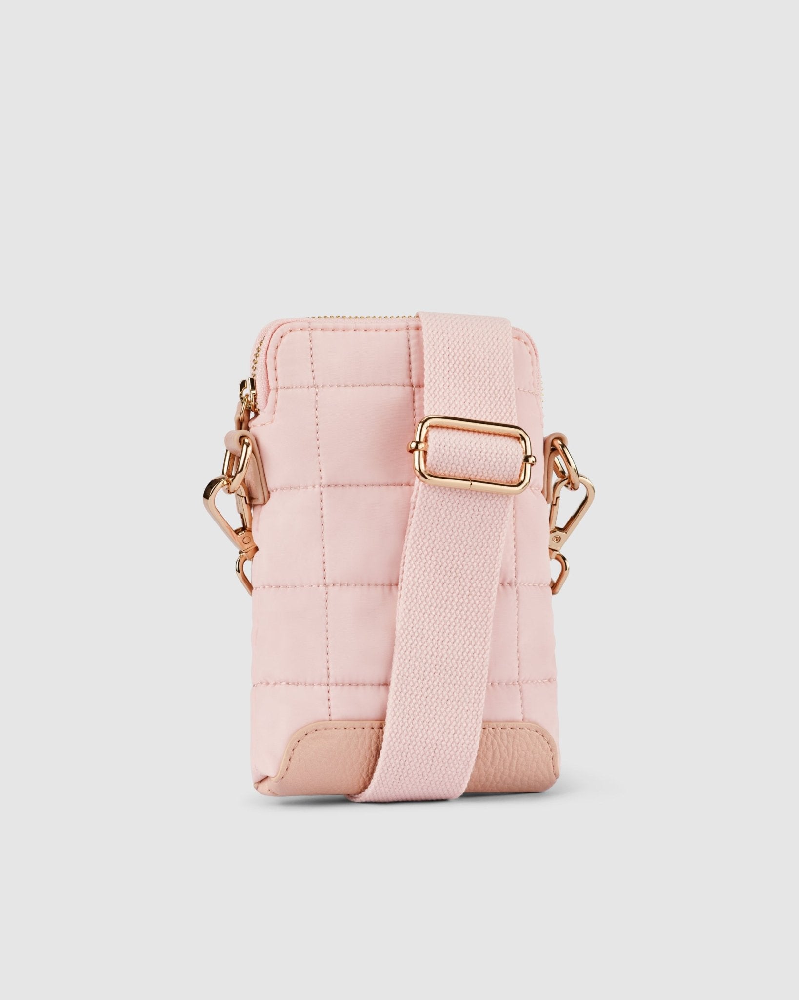 Stella Quilted Crossbody Phone Bag - Whisper Pink - Globite