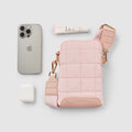 Stella Quilted Crossbody Phone Bag - Whisper Pink - Globite