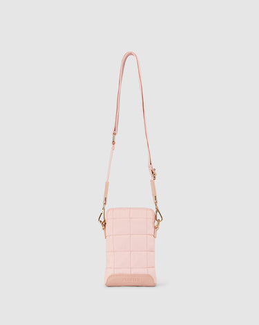 Stella Quilted Crossbody Phone Bag - Whisper Pink - Globite