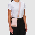Stella Quilted Crossbody Phone Bag - Whisper Pink - Globite