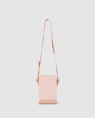 Stella Quilted Crossbody Phone Bag - Whisper Pink - Globite