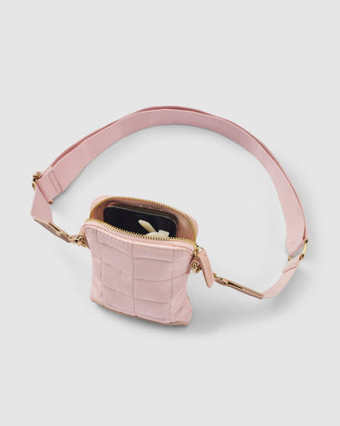 Stella Quilted Crossbody Phone Bag - Whisper Pink - Globite